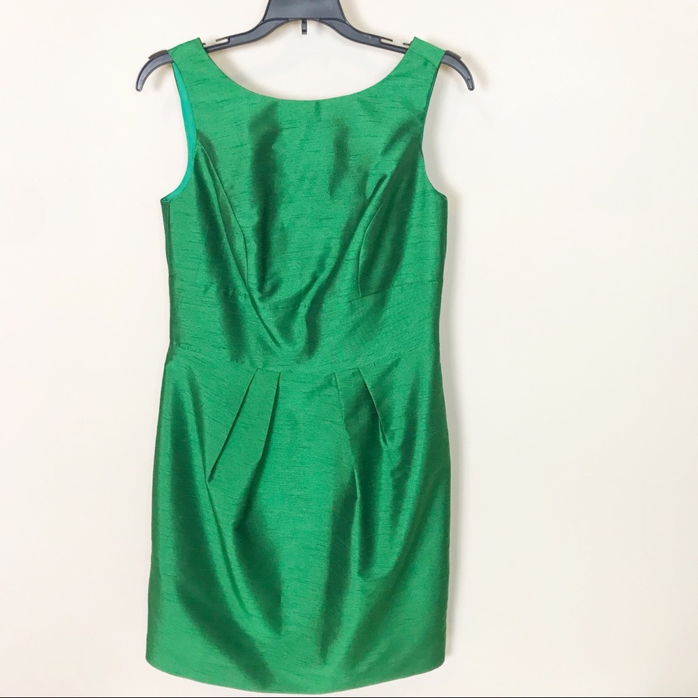 Alfred Sung Green Dupioni Cocktail Dress Size 6
